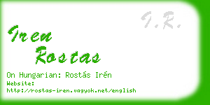 iren rostas business card